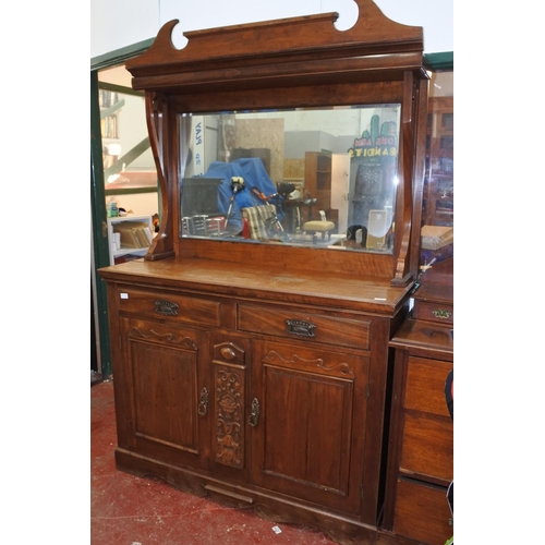 1179 - A stunning antique mirror back sideboard. Approx 128x200x48cm.