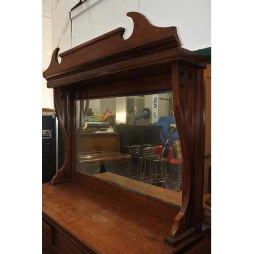 1179 - A stunning antique mirror back sideboard. Approx 128x200x48cm.