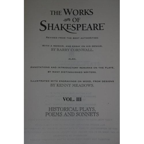 37 - Three books, 'The Works of Shakespeare'.