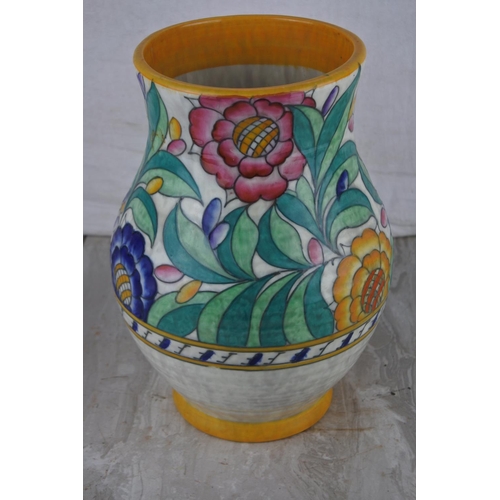 69 - A large stunning Crown Ducal vase. designed by Charlotte Rhead. Approx 25cm.