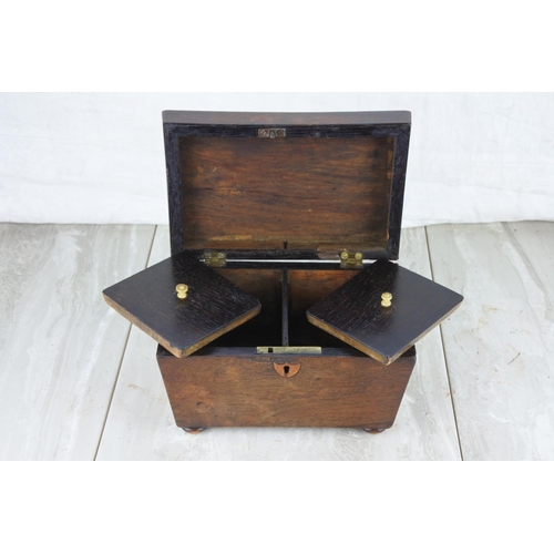 74 - A stunning antique oak tea caddy.