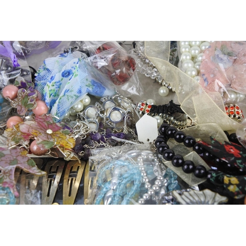 83 - A large assortment of costume jewellery.