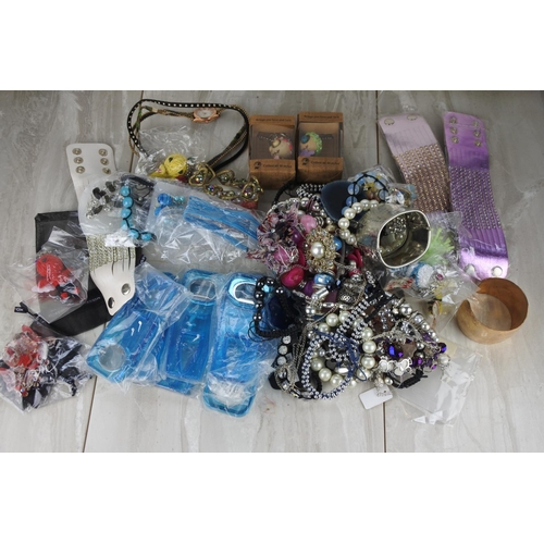 88 - A large assortment of costume jewellery.