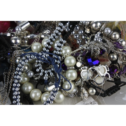 88 - A large assortment of costume jewellery.