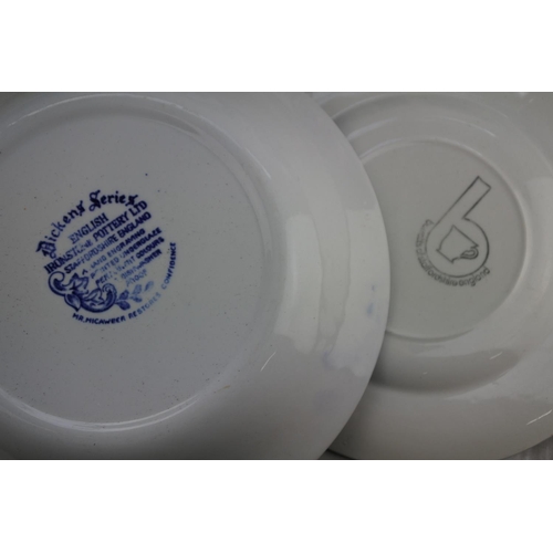 259 - A collection of blue and white ware pottery.