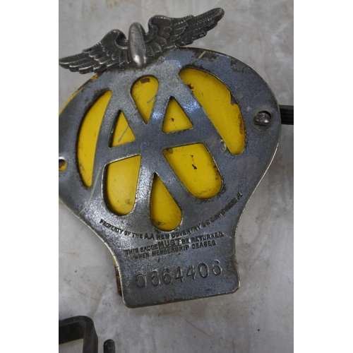 269 - A lot of four vintage AA car badges.