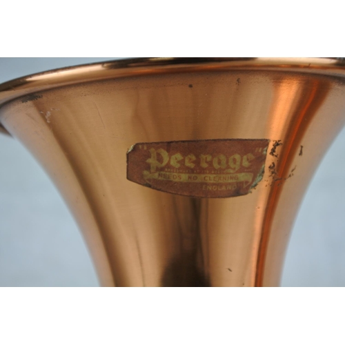 293 - A large copper jug and vase.  Approx 33cm.