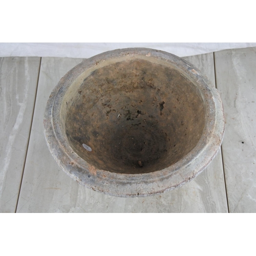 295 - A vintage ceramic planter with crackle glaze.