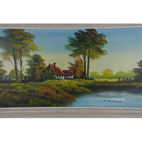 297 - A vintage framed picture.