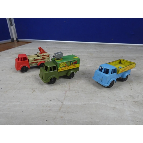 618 - A collection of 3 vintage British Brimtoy tinplate cars.