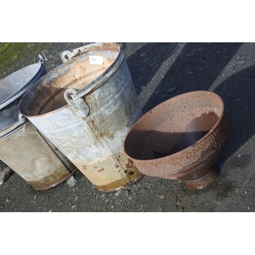 1161 - An assortment of vintage buckets.