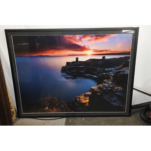 148 - A large framed photograph of 'The Blue Pool, Portrush'.Approx 86x109cm.
