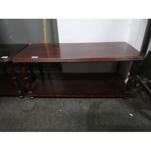 495 - A wooden coffee table and another occasional table, Approx 89x40x39CM.