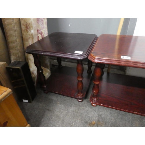 495 - A wooden coffee table and another occasional table, Approx 89x40x39CM.