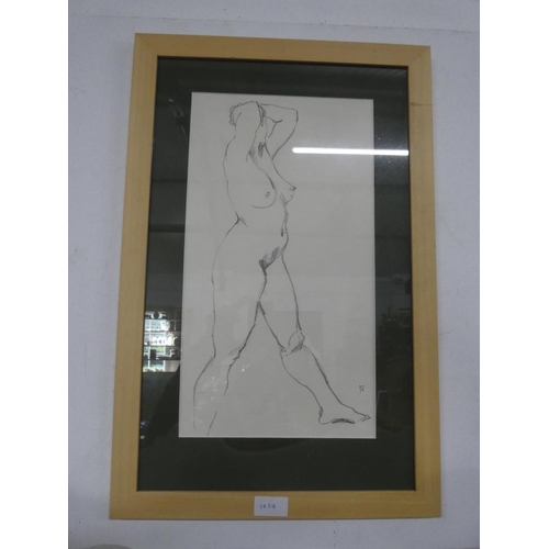 1024 - A stunning framed pencil drawing by artist Frank Nelson.