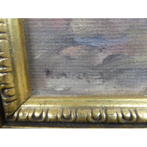 1035 - Two vintage paintings in decorative gilt frames.