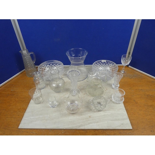 1041 - An assortment of cut glass and crystal ware.