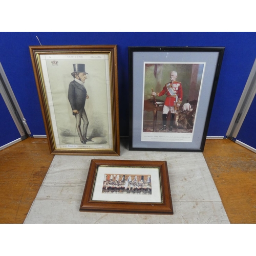 1072 - Three vintage framed prints.