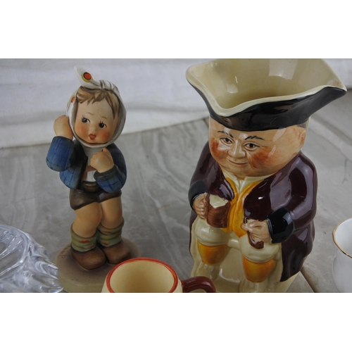 48 - A Royal Doulton mask jug and a Wood Potters of Burslem jug and more.