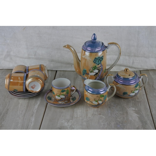 68 - An Oriental style coffee set.