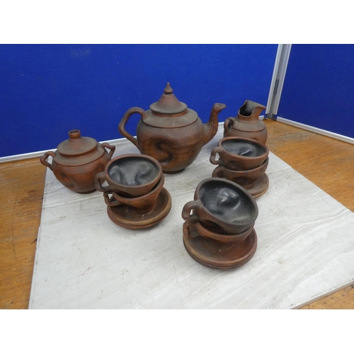 106 - A unique studio pottery tea set