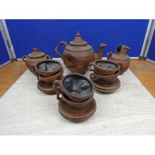 106 - A unique studio pottery tea set