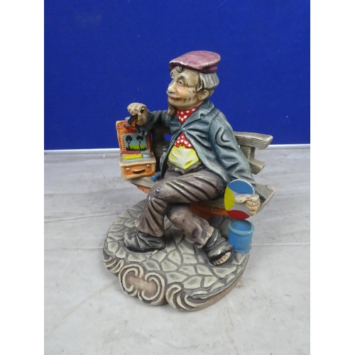 126 - A ceramic figure of an artist.  Approx 20cm.