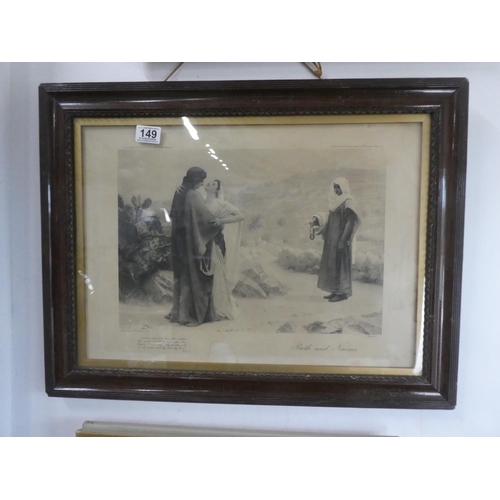 149 - A vintage framed picture 'Ruth & Naomi'. approx 64x49cm.