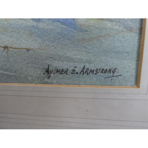 151 - A stunning vintage framed watercolour signed Alymer Armstrong.  Approx 45x38cm.