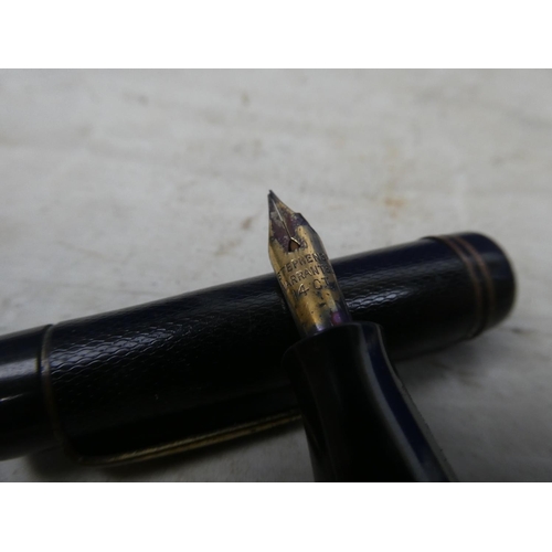 155 - A vintage Conway Stewart 75 fountain pen, a vintage Alpin 559 fountain pen, a Stephens 106 fountain ... 