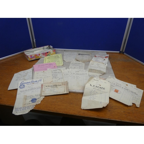 163 - A collection of local interest paperwork and a vintage J M Wreath & Co auction catalogue dated June ... 