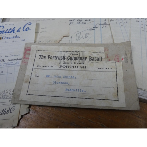 163 - A collection of local interest paperwork and a vintage J M Wreath & Co auction catalogue dated June ... 