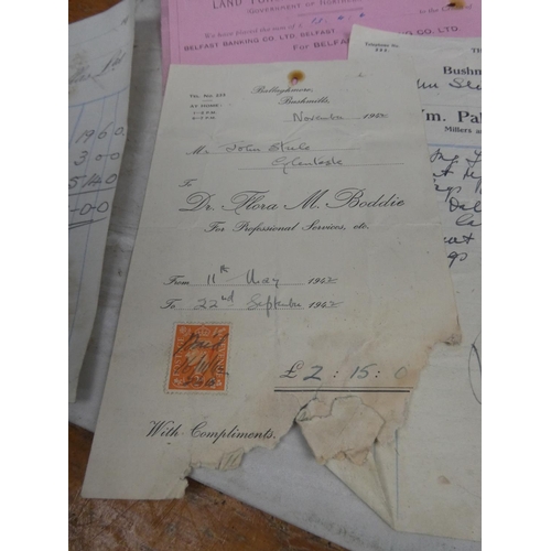 163 - A collection of local interest paperwork and a vintage J M Wreath & Co auction catalogue dated June ... 