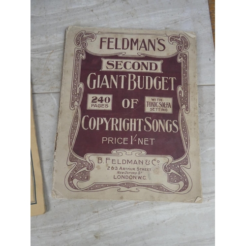 187 - A vintage Fieldman's copyright songs music book and another.