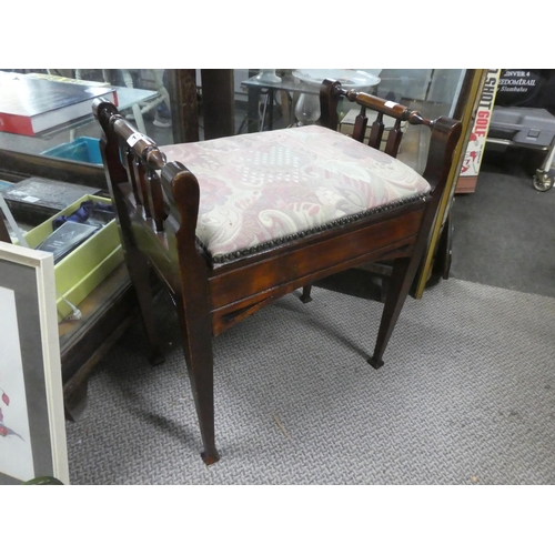 191 - A vintage piano stool.  Approx 50x62x34cm.