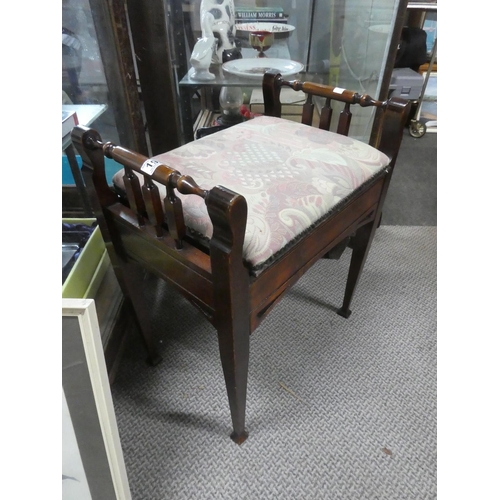 191 - A vintage piano stool.  Approx 50x62x34cm.