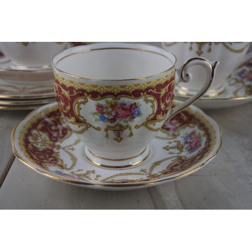 238 - A Queen Anne 'Regency' fine bone china part tea set.