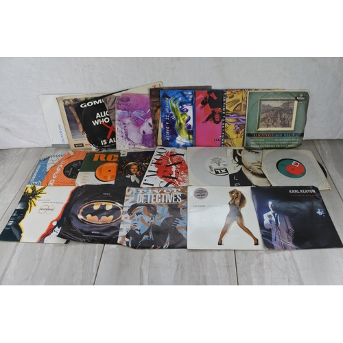 242 - A collection of vintage 45's to include Tina Turner, Orange and Blue, Prince, David Essex and lots m... 