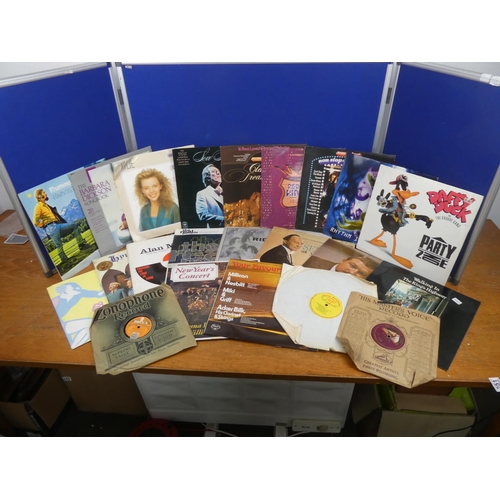 251 - A collection of vintage and albums to include Kylie, Daffy Duck, James Last and more.