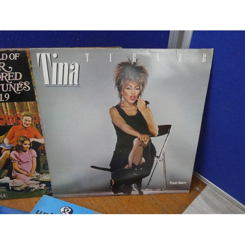 253 - A collection of vintage records/albums to include Tina Turner, Unlimited, The 
Poner, The KLF and mo... 