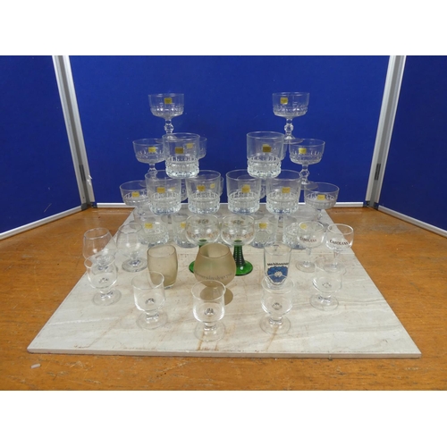 266 - A set of 10 French Luminarc tumblers and more.