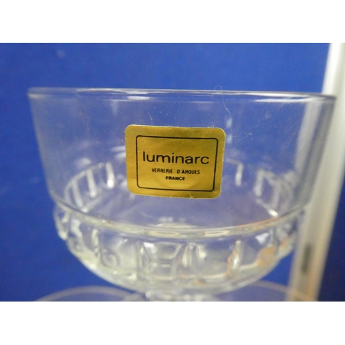 266 - A set of 10 French Luminarc tumblers and more.