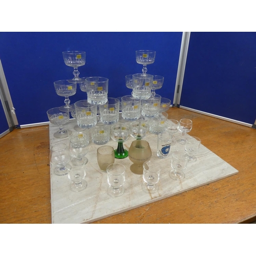 266 - A set of 10 French Luminarc tumblers and more.