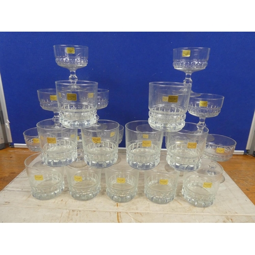 266 - A set of 10 French Luminarc tumblers and more.