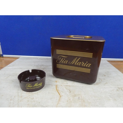 270 - A vintage Tia Maria ice bucket and ashtray.