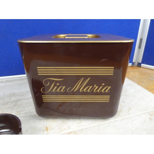 270 - A vintage Tia Maria ice bucket and ashtray.