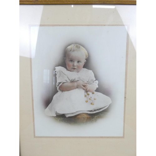 281 - A gilt framed portrait of a child.  Approx 39x46cm.