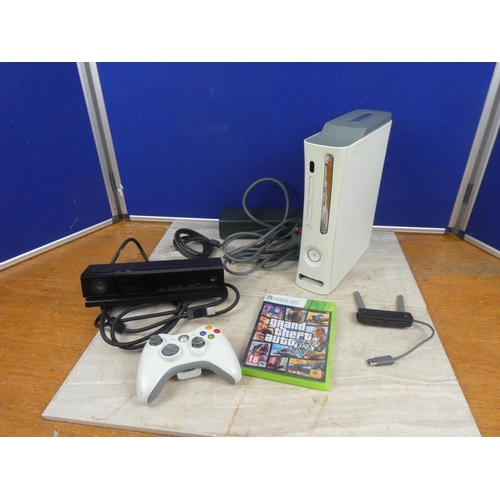 295 - An XBOX 360 console, controllers and accessories.