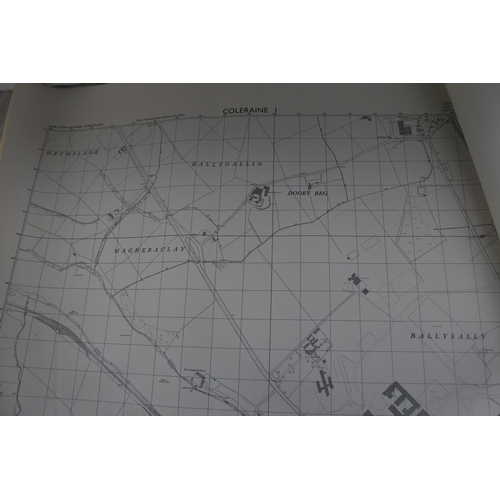 341 - A set of four 1975 Coleraine town plan maps.