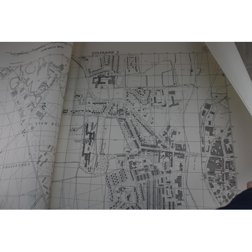 341 - A set of four 1975 Coleraine town plan maps.